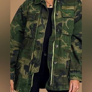 Free people camo Jacket